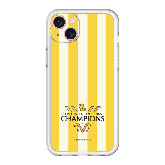 スリムプロテクションプレミアムケース［ 福岡ソフトバンクホークス - PERSOL PACIFIC LEAGUE 2025 CHAMOIONS ロゴ - ストライプ ］