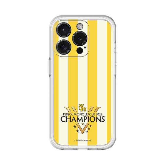 スリムプロテクションプレミアムケース［ 福岡ソフトバンクホークス - PERSOL PACIFIC LEAGUE 2025 CHAMOIONS ロゴ - ストライプ ］