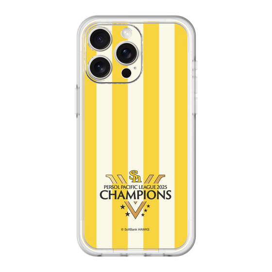 スリムプロテクションプレミアムケース［ 福岡ソフトバンクホークス - PERSOL PACIFIC LEAGUE 2025 CHAMOIONS ロゴ - ストライプ ］