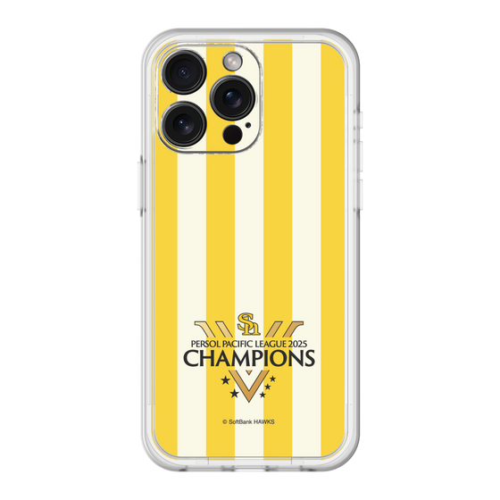 スリムプロテクションプレミアムケース［ 福岡ソフトバンクホークス - PERSOL PACIFIC LEAGUE 2025 CHAMOIONS ロゴ - ストライプ ］