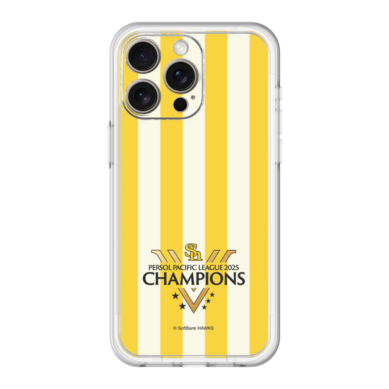 スリムプロテクションプレミアムケース［ 福岡ソフトバンクホークス - PERSOL PACIFIC LEAGUE 2025 CHAMOIONS ロゴ - ストライプ ］