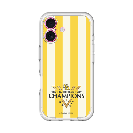 スリムプロテクションプレミアムケース［ 福岡ソフトバンクホークス - PERSOL PACIFIC LEAGUE 2025 CHAMOIONS ロゴ - ストライプ ］