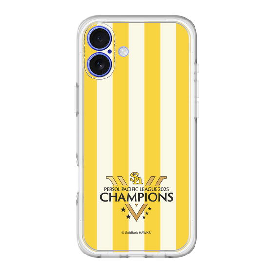 スリムプロテクションプレミアムケース［ 福岡ソフトバンクホークス - PERSOL PACIFIC LEAGUE 2025 CHAMOIONS ロゴ - ストライプ ］