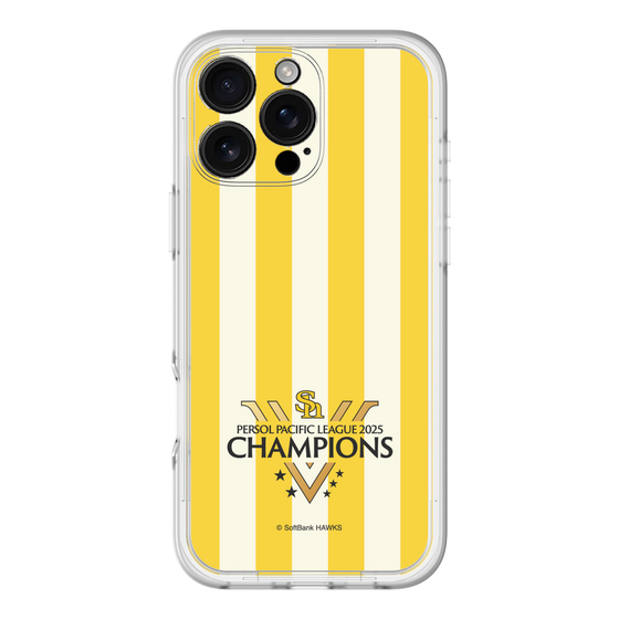 スリムプロテクションプレミアムケース［ 福岡ソフトバンクホークス - PERSOL PACIFIC LEAGUE 2025 CHAMOIONS ロゴ - ストライプ ］