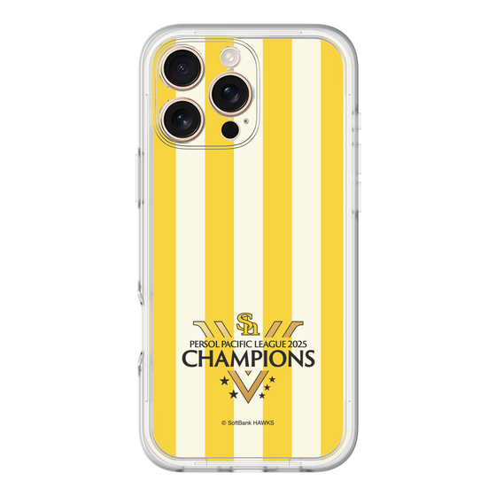 スリムプロテクションプレミアムケース［ 福岡ソフトバンクホークス - PERSOL PACIFIC LEAGUE 2025 CHAMOIONS ロゴ - ストライプ ］