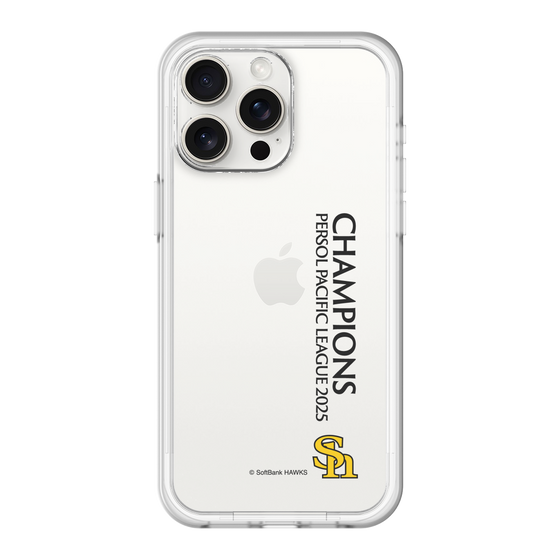 スリムプロテクションプレミアムケース［ 福岡ソフトバンクホークス - PERSOL PACIFIC LEAGUE 2025 CHAMOIONS - 縦ロゴ ］
