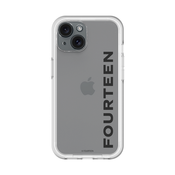 スリムプロテクションプレミアムケース［ フォーティーン - フォーティーンロゴ - クリア ］