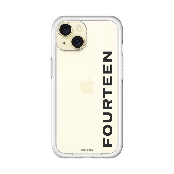 スリムプロテクションプレミアムケース［ フォーティーン - フォーティーンロゴ - クリア ］