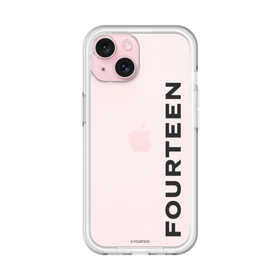 スリムプロテクションプレミアムケース［ フォーティーン - フォーティーンロゴ - クリア ］