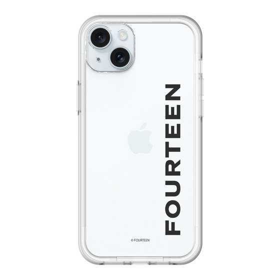 スリムプロテクションプレミアムケース［ フォーティーン - フォーティーンロゴ - クリア ］