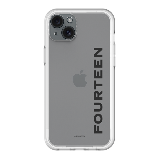 スリムプロテクションプレミアムケース［ フォーティーン - フォーティーンロゴ - クリア ］