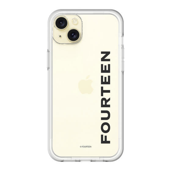 スリムプロテクションプレミアムケース［ フォーティーン - フォーティーンロゴ - クリア ］