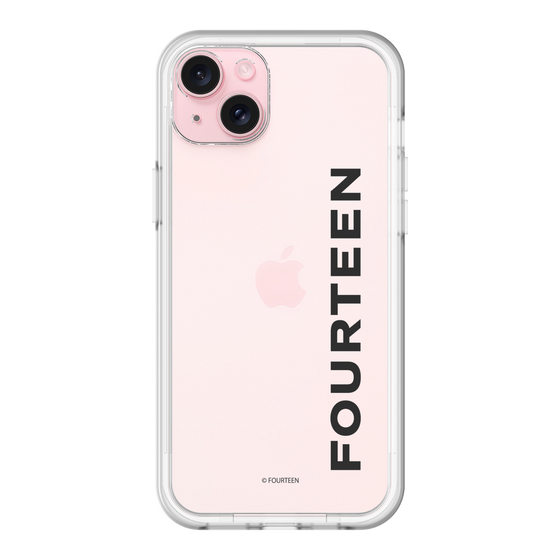 スリムプロテクションプレミアムケース［ フォーティーン - フォーティーンロゴ - クリア ］