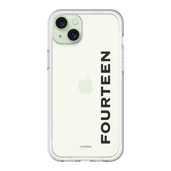 スリムプロテクションプレミアムケース［ フォーティーン - フォーティーンロゴ - クリア ］