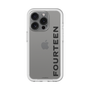 スリムプロテクションプレミアムケース［ フォーティーン - フォーティーンロゴ - クリア ］