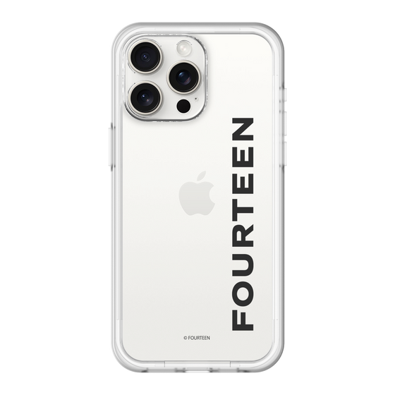 スリムプロテクションプレミアムケース［ フォーティーン - フォーティーンロゴ - クリア ］