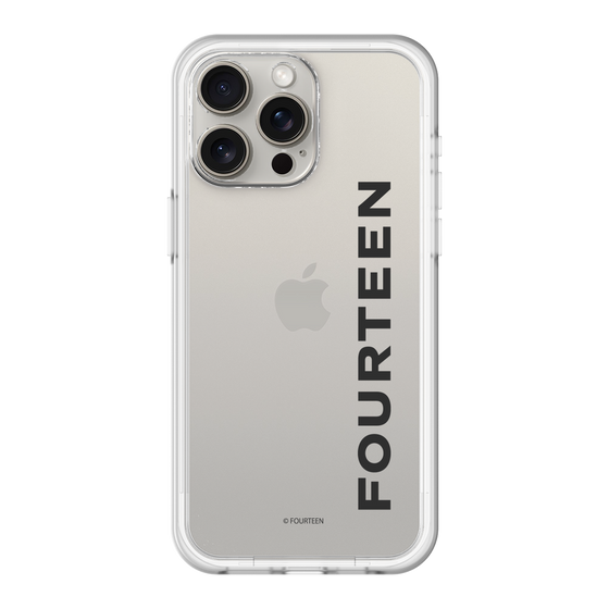 スリムプロテクションプレミアムケース［ フォーティーン - フォーティーンロゴ - クリア ］