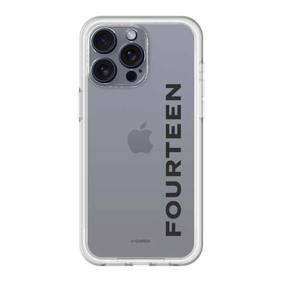 スリムプロテクションプレミアムケース［ フォーティーン - フォーティーンロゴ - クリア ］