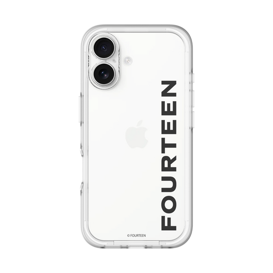 スリムプロテクションプレミアムケース［ フォーティーン - フォーティーンロゴ - クリア ］