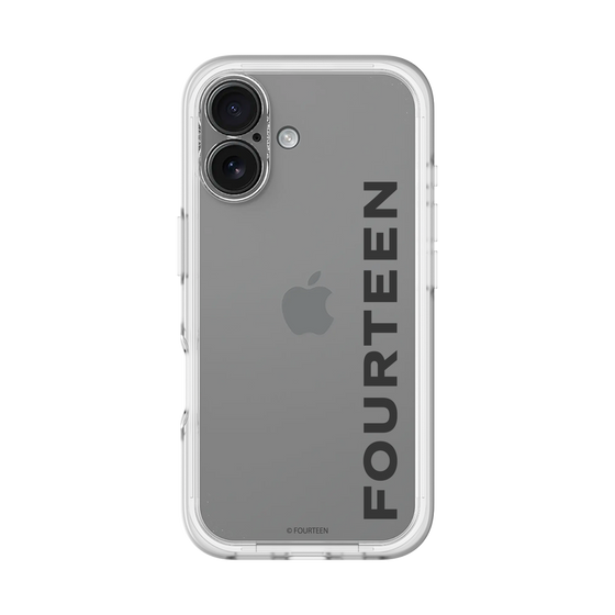 スリムプロテクションプレミアムケース［ フォーティーン - フォーティーンロゴ - クリア ］