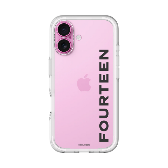 スリムプロテクションプレミアムケース［ フォーティーン - フォーティーンロゴ - クリア ］