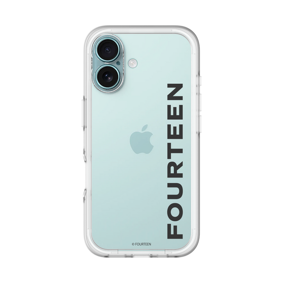 スリムプロテクションプレミアムケース［ フォーティーン - フォーティーンロゴ - クリア ］