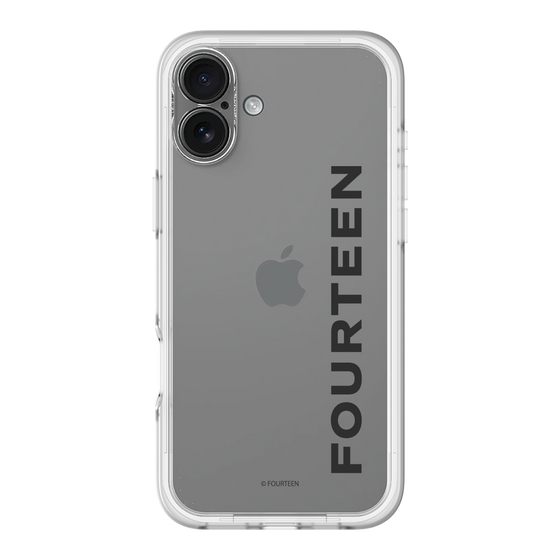 スリムプロテクションプレミアムケース［ フォーティーン - フォーティーンロゴ - クリア ］