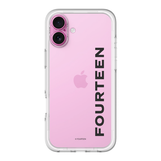 スリムプロテクションプレミアムケース［ フォーティーン - フォーティーンロゴ - クリア ］