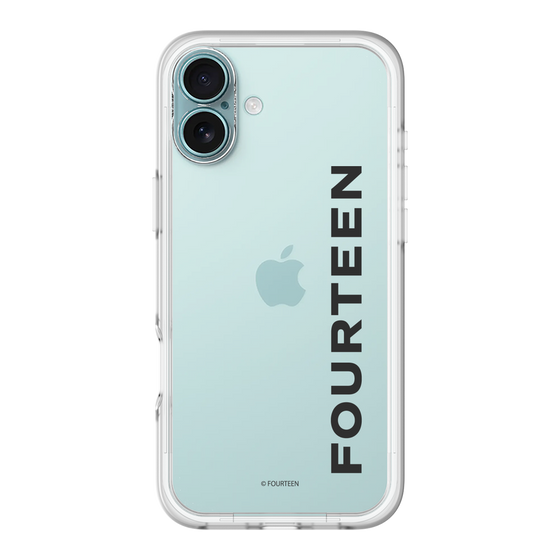 スリムプロテクションプレミアムケース［ フォーティーン - フォーティーンロゴ - クリア ］