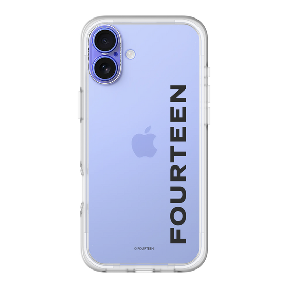 スリムプロテクションプレミアムケース［ フォーティーン - フォーティーンロゴ - クリア ］