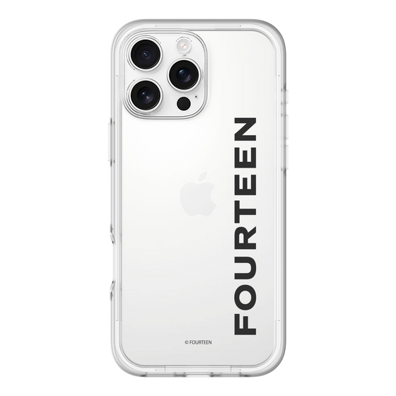 スリムプロテクションプレミアムケース［ フォーティーン - フォーティーンロゴ - クリア ］