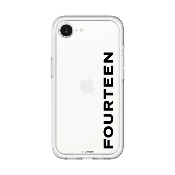 スリムプロテクションプレミアムケース［ フォーティーン - フォーティーンロゴ - クリア ］