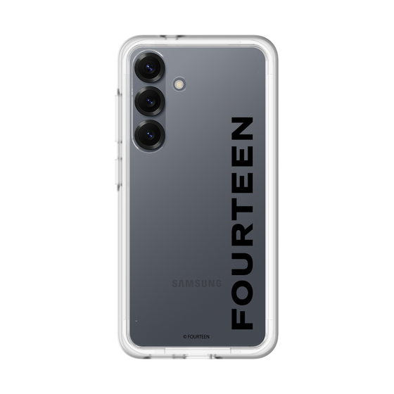 スリムプロテクションプレミアムケース［ フォーティーン - フォーティーンロゴ - クリア ］