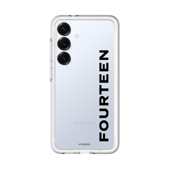 スリムプロテクションプレミアムケース［ フォーティーン - フォーティーンロゴ - クリア ］