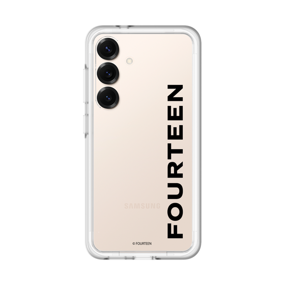 スリムプロテクションプレミアムケース［ フォーティーン - フォーティーンロゴ - クリア ］