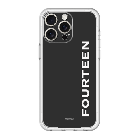 スリムプロテクションプレミアムケース［ フォーティーン - フォーティーンロゴ - ブラック ］