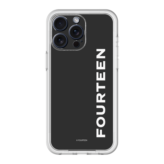 スリムプロテクションプレミアムケース［ フォーティーン - フォーティーンロゴ - ブラック ］