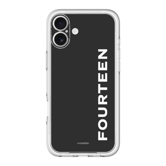 スリムプロテクションプレミアムケース［ フォーティーン - フォーティーンロゴ - ブラック ］