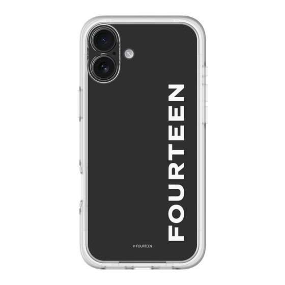 スリムプロテクションプレミアムケース［ フォーティーン - フォーティーンロゴ - ブラック ］