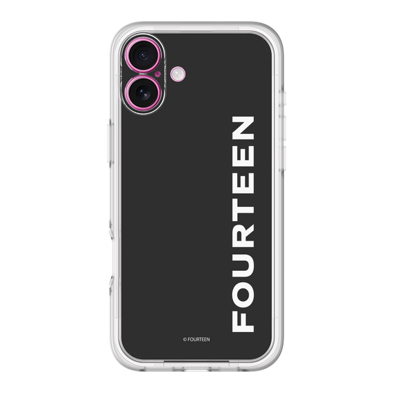 スリムプロテクションプレミアムケース［ フォーティーン - フォーティーンロゴ - ブラック ］