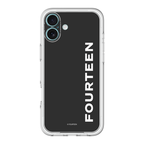 スリムプロテクションプレミアムケース［ フォーティーン - フォーティーンロゴ - ブラック ］