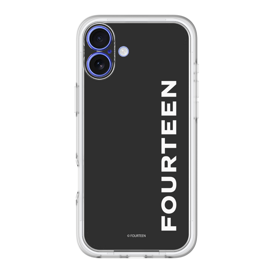 スリムプロテクションプレミアムケース［ フォーティーン - フォーティーンロゴ - ブラック ］