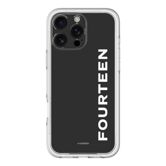 スリムプロテクションプレミアムケース［ フォーティーン - フォーティーンロゴ - ブラック ］