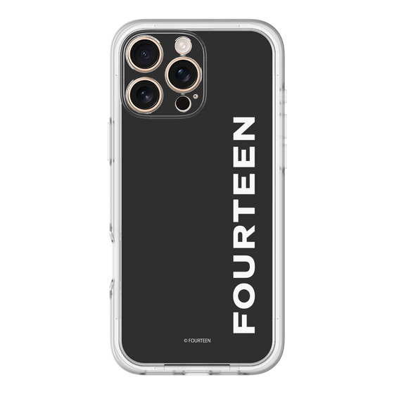 スリムプロテクションプレミアムケース［ フォーティーン - フォーティーンロゴ - ブラック ］