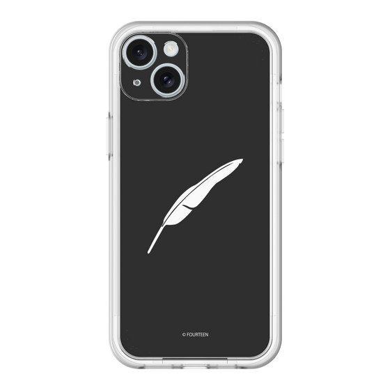 スリムプロテクションプレミアムケース［ フォーティーン - 羽ロゴ - ブラック ］