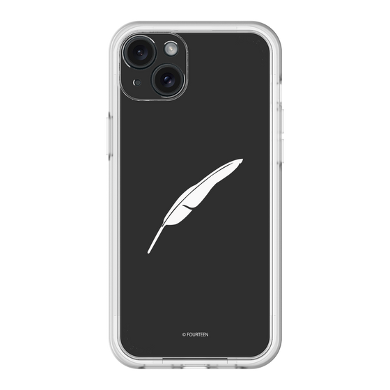 スリムプロテクションプレミアムケース［ フォーティーン - 羽ロゴ - ブラック ］