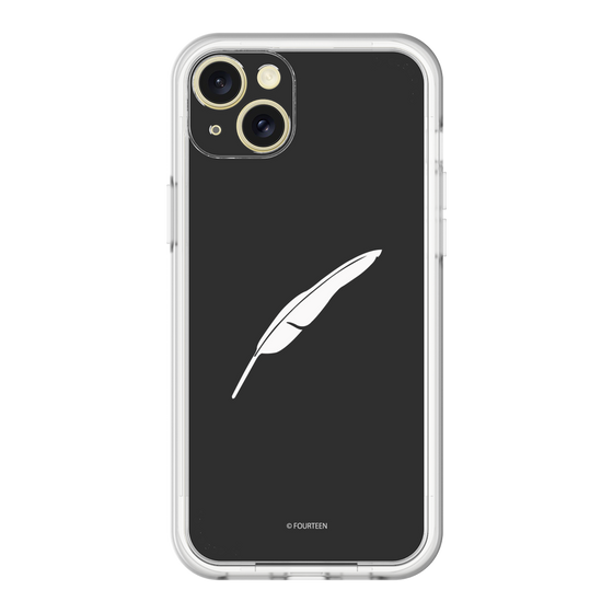 スリムプロテクションプレミアムケース［ フォーティーン - 羽ロゴ - ブラック ］