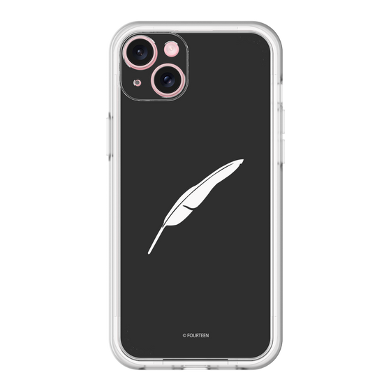 スリムプロテクションプレミアムケース［ フォーティーン - 羽ロゴ - ブラック ］