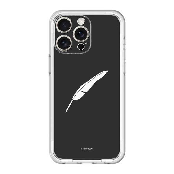 スリムプロテクションプレミアムケース［ フォーティーン - 羽ロゴ - ブラック ］