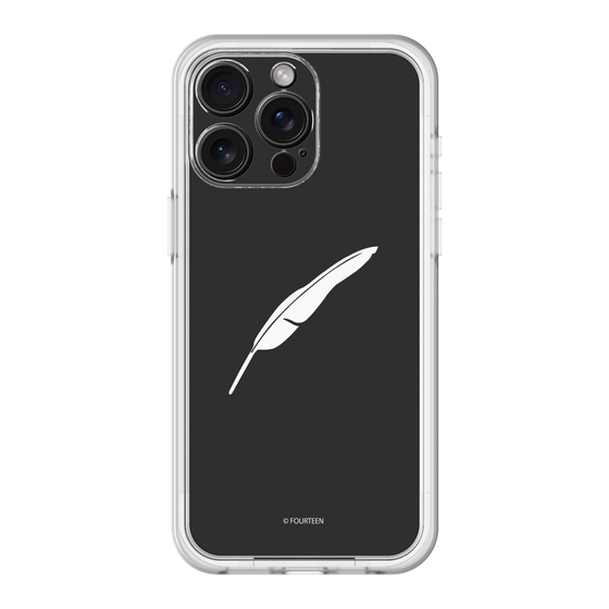 スリムプロテクションプレミアムケース［ フォーティーン - 羽ロゴ - ブラック ］